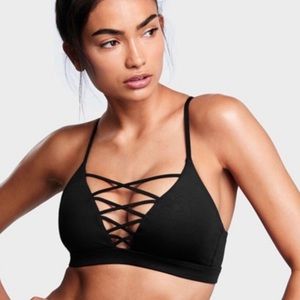 Olive Green Victoria's Secret Strappy Sports Bra
